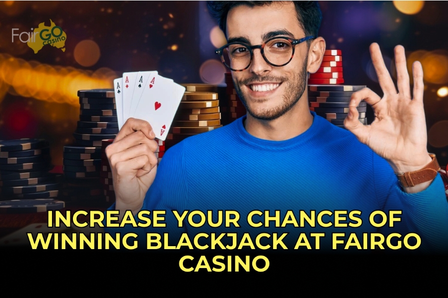 A promotional image encouraging players to enhance their blackjack winning strategies at fairgo casino